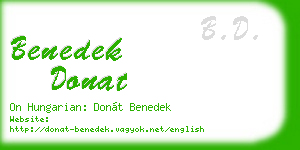 benedek donat business card